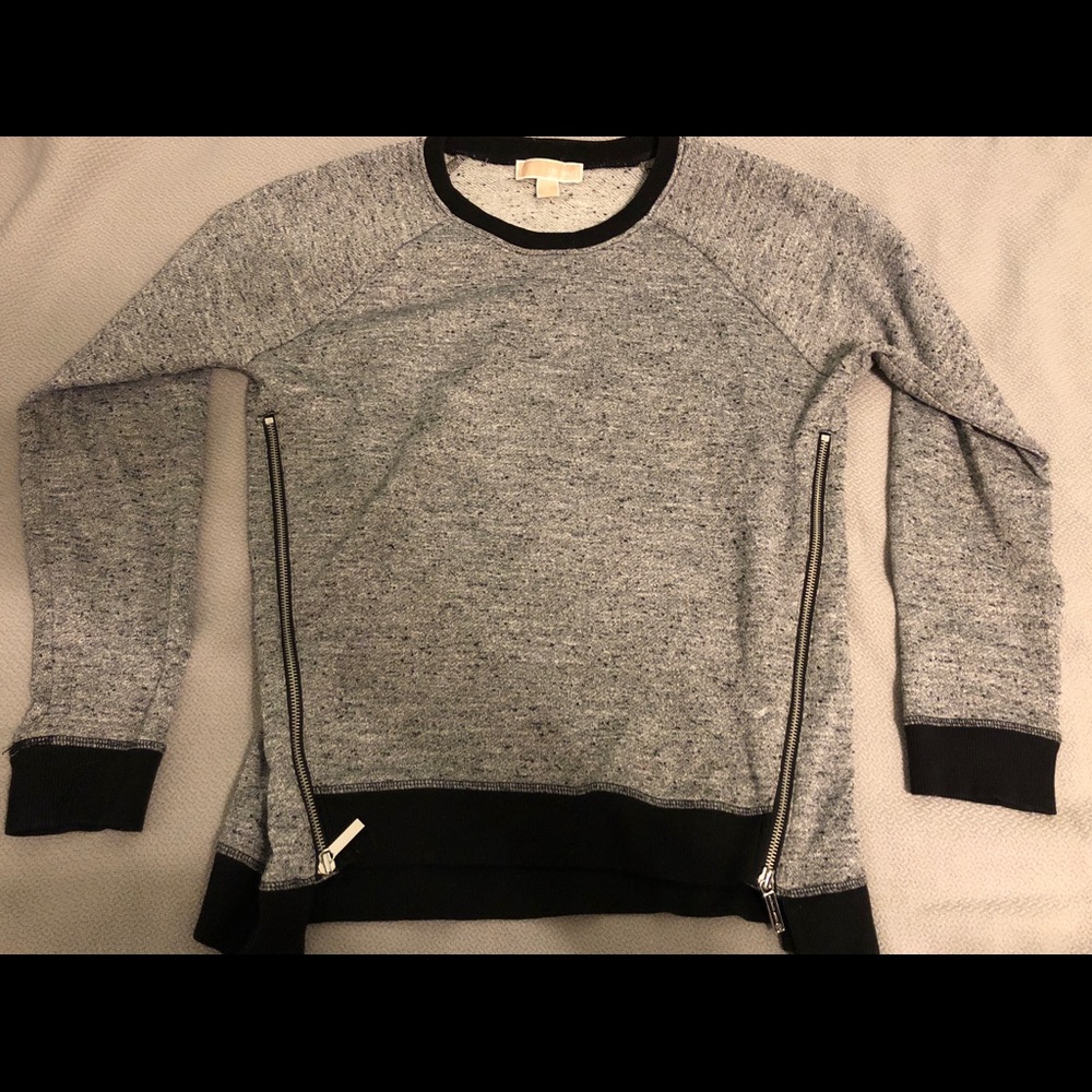 Michael Kors long sleeve black and gray sweater